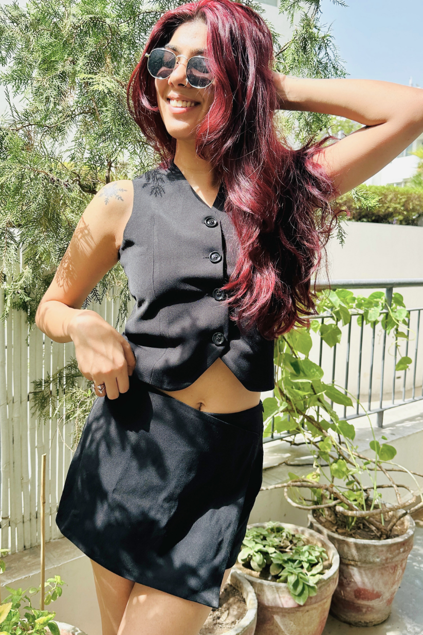 Black Waistcoat for Women – Formal Tailored Office Wear