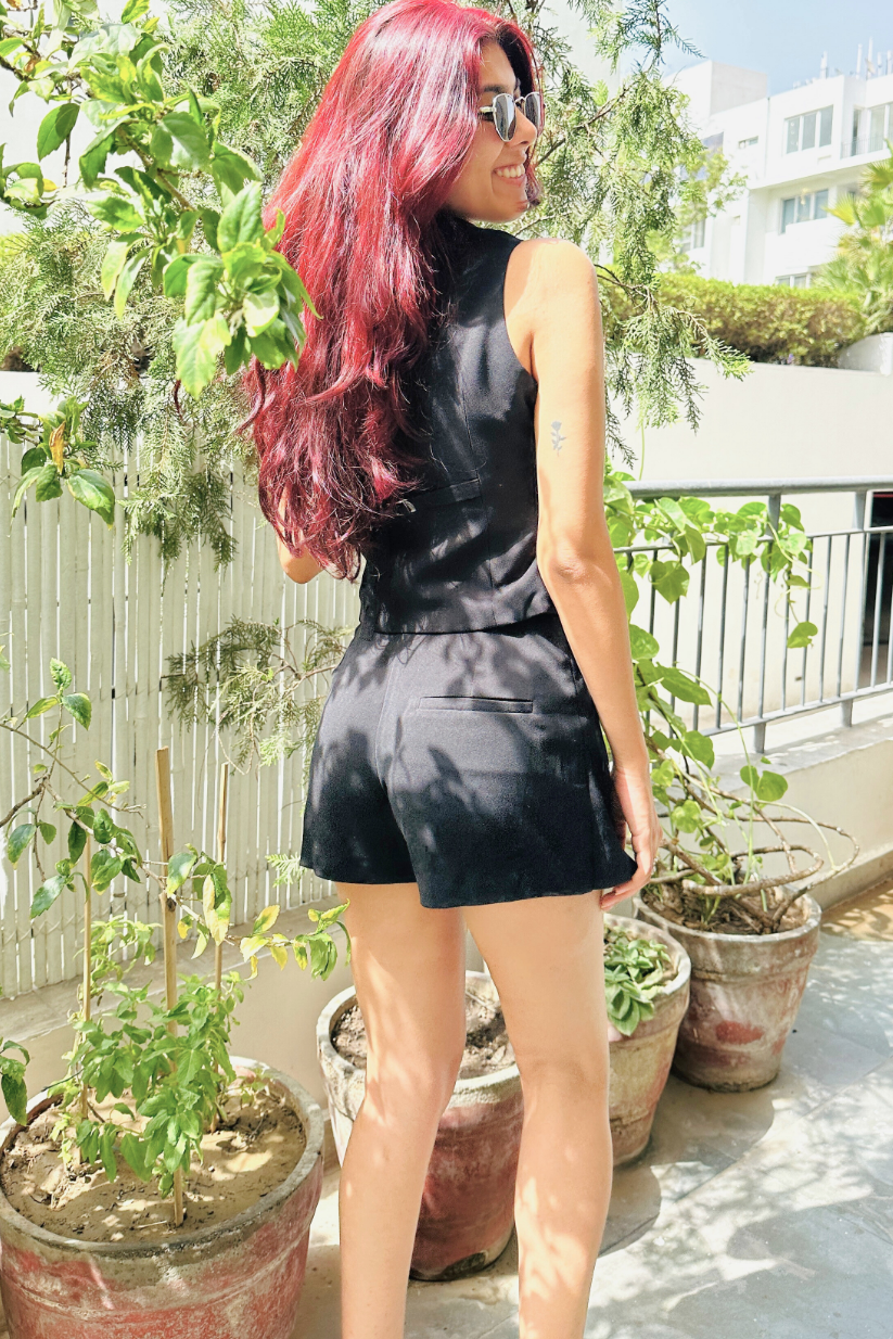 Black Waistcoat for Women – Formal Tailored Office Wear