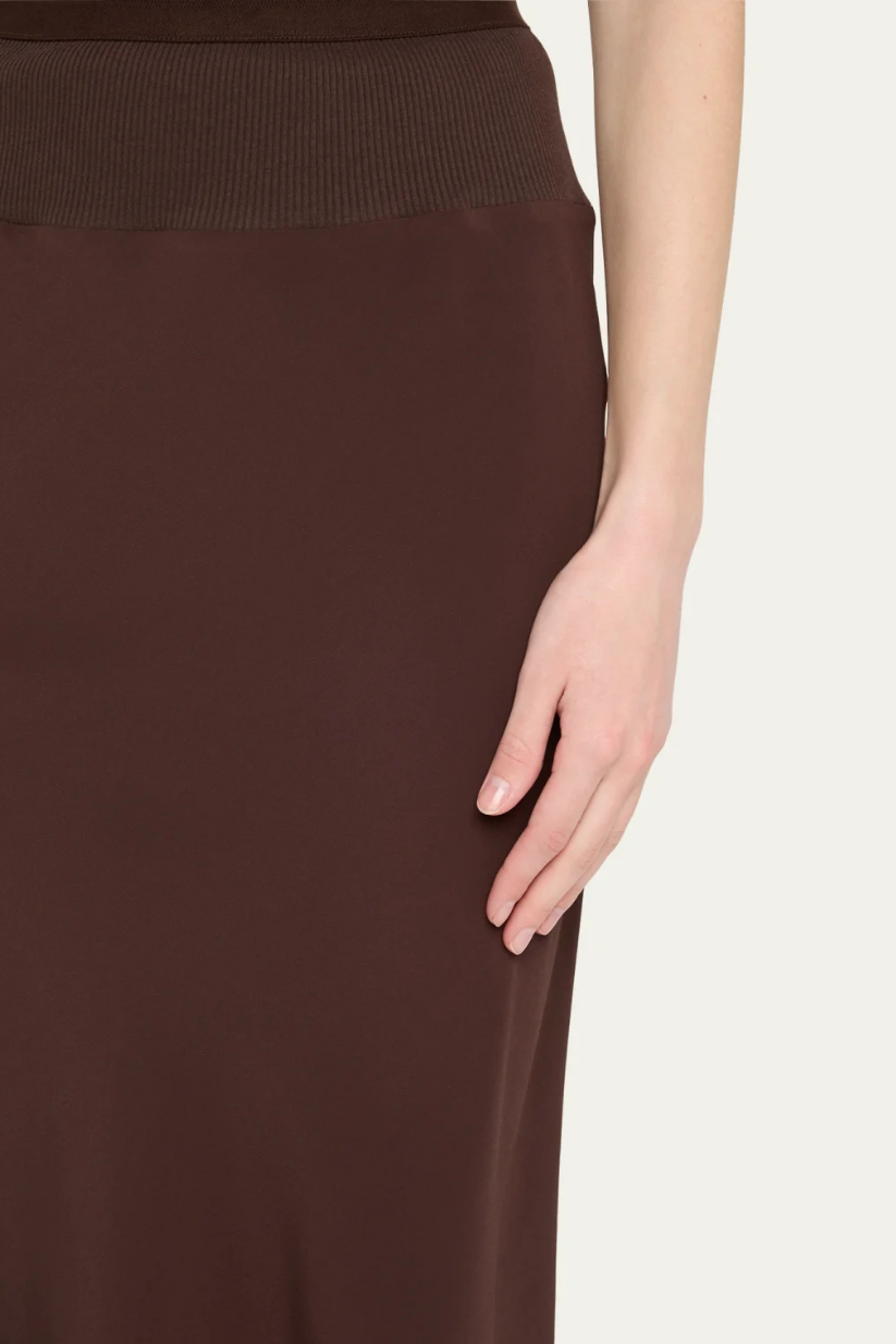 Mocha Brown Pencil Skirt – Elegant Tailored Skirt for Women