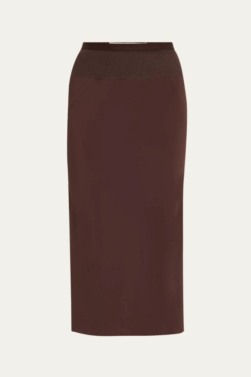 Mocha Brown Pencil Skirt – Elegant Tailored Skirt for Women