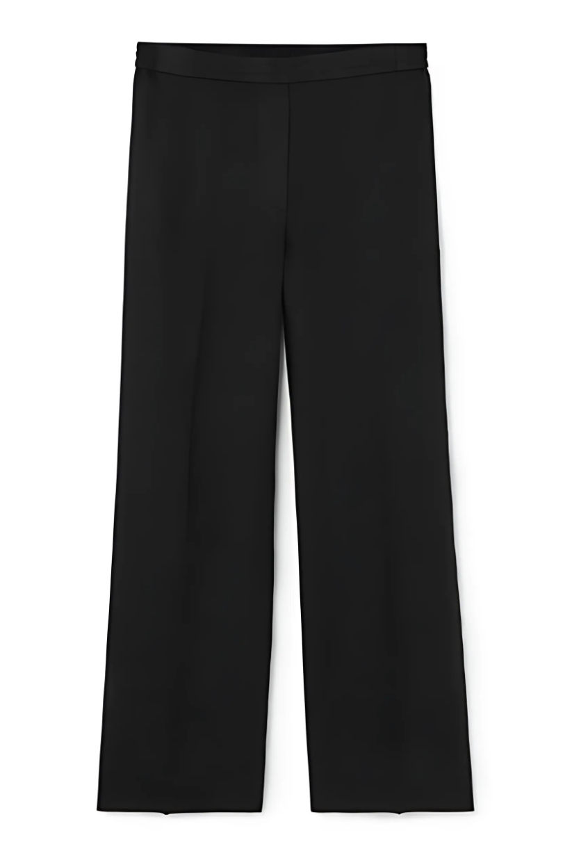 Black Linen Co-ord Set Women – Half-Sleeve Shirt & Straight-Leg Pants