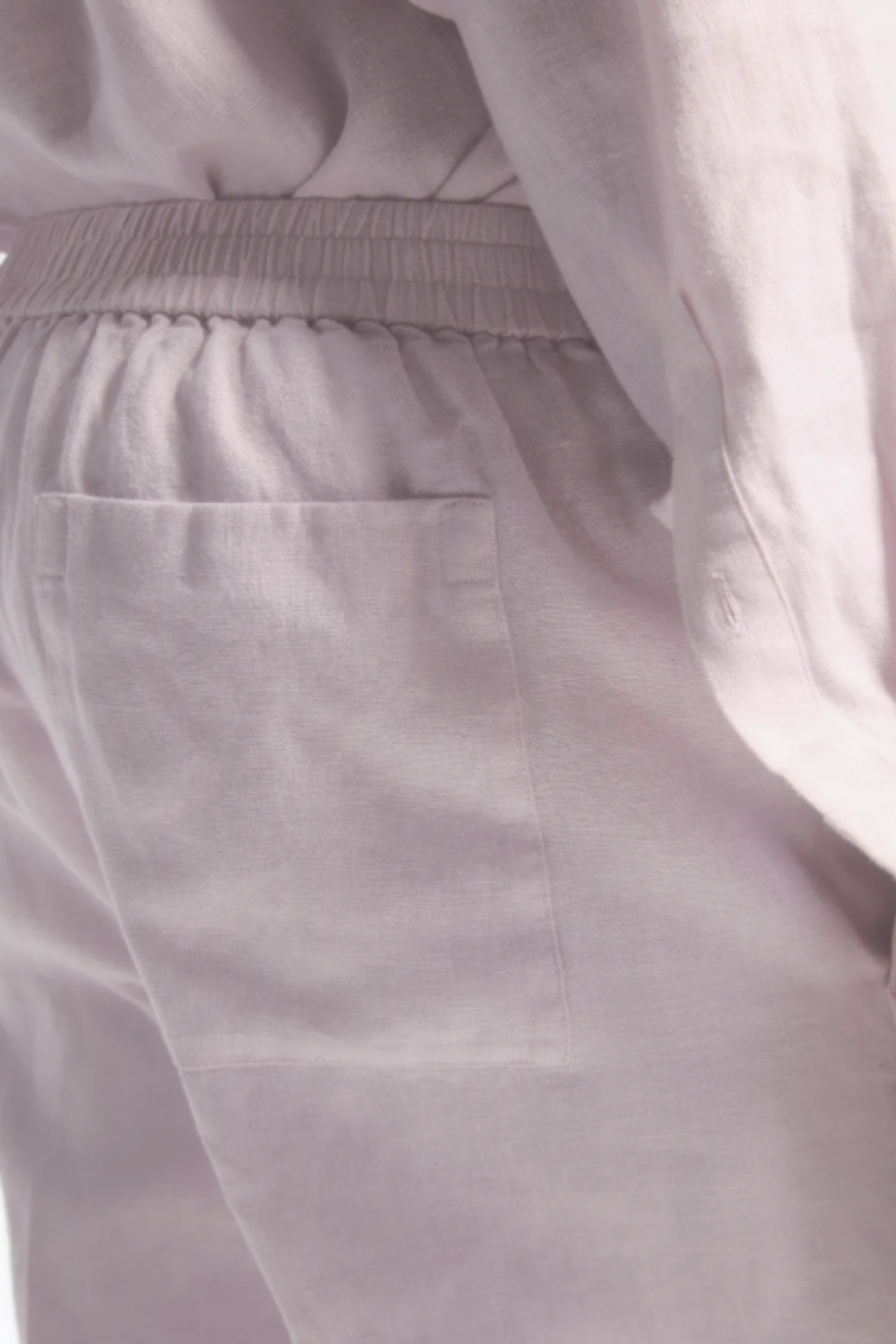 Pink Linen Co-ord Set – Oversized Shirt & Straight-Leg Pants