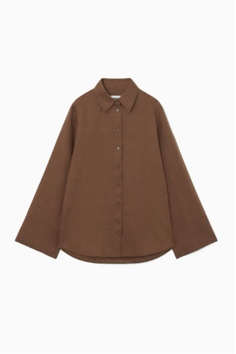 Brown Linen Shirt and Pants Set – Co-ord for Women