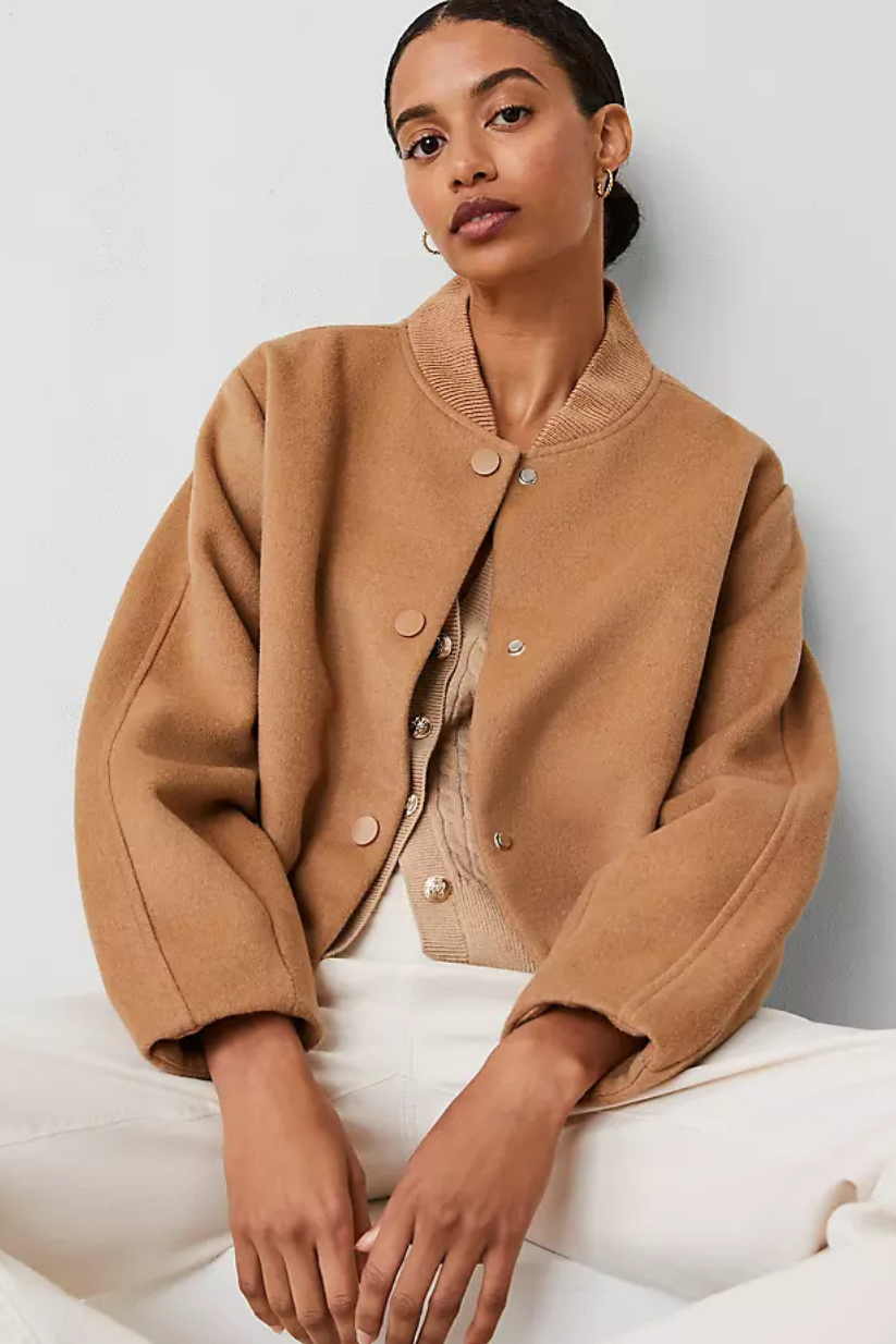Camel Bomber Jacket