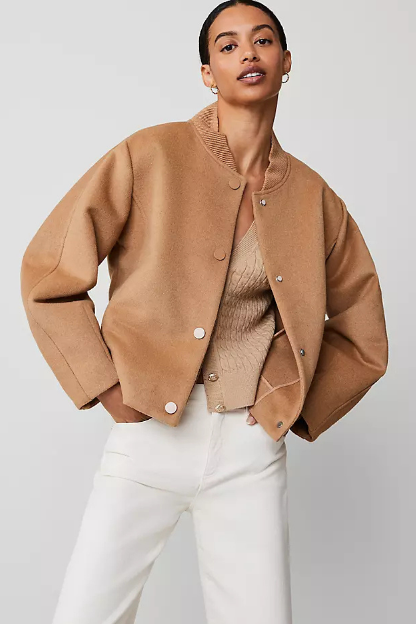 Camel Bomber Jacket