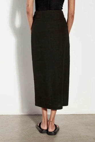 Black Linen Sarong Skirt