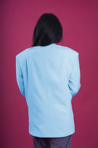 Baby Blue Oversized Statement Blazer