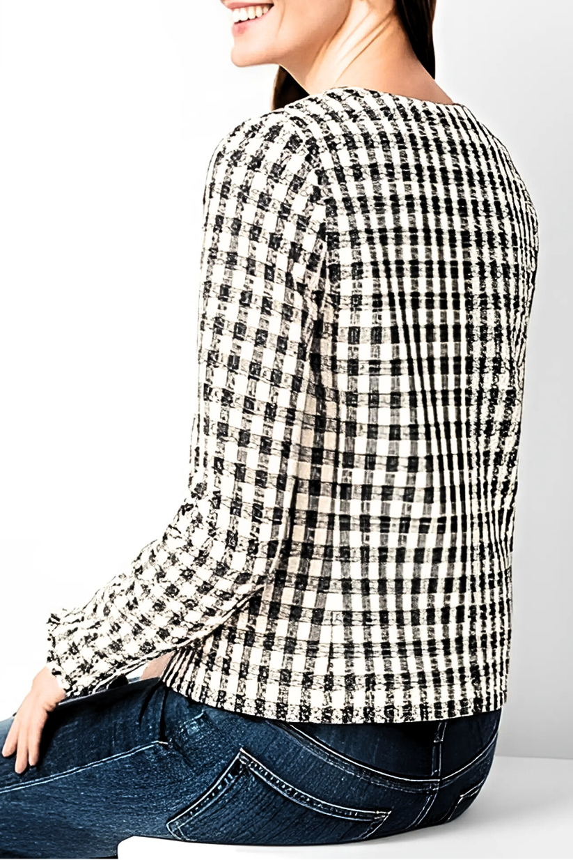 Black Gingham Tweed Jacket