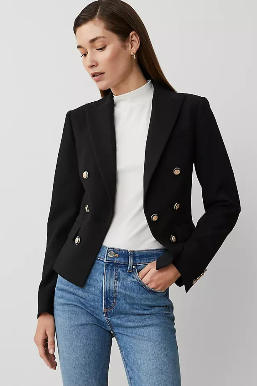 Black Double Breasted Blazer